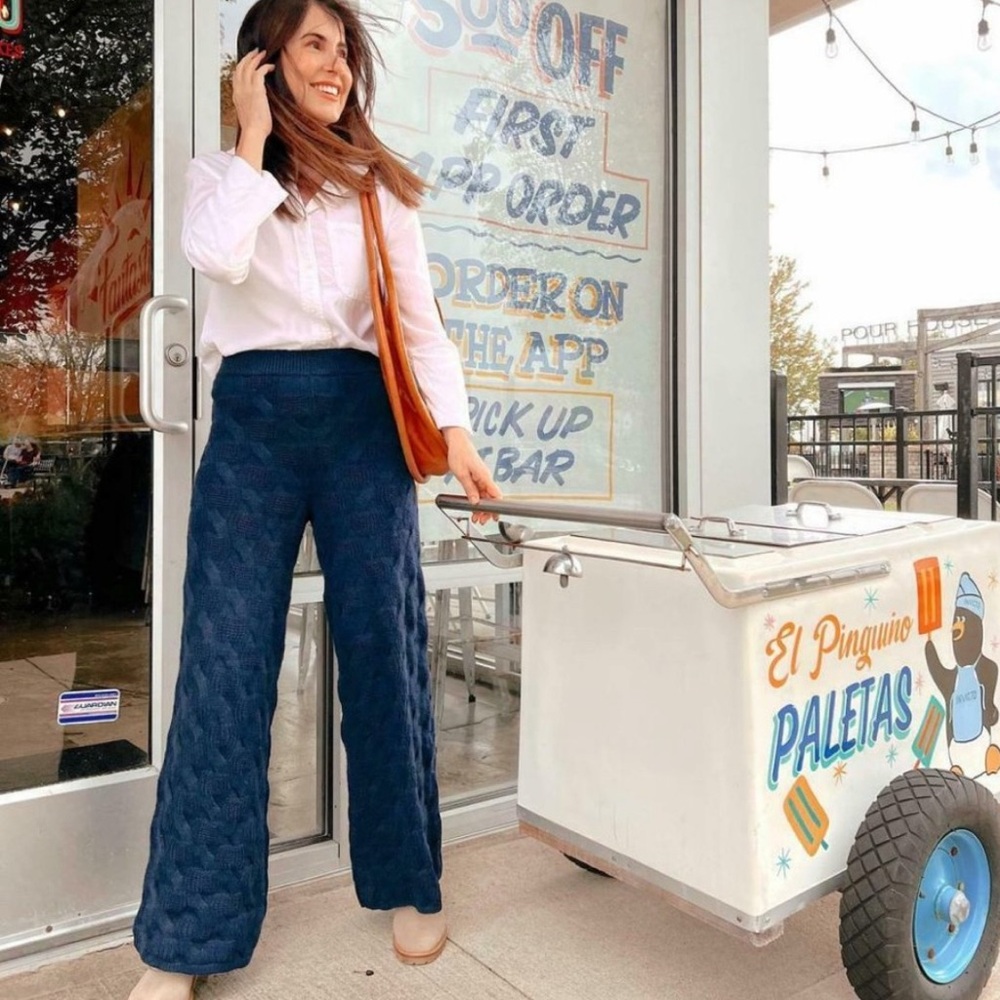 Rachel Comey Navy Sweater Flair Pants